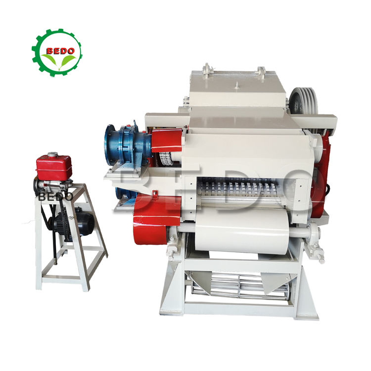 Self Feeding Industrial Drum Wood Chipper Machine 380V 2300*1240*1420mm
