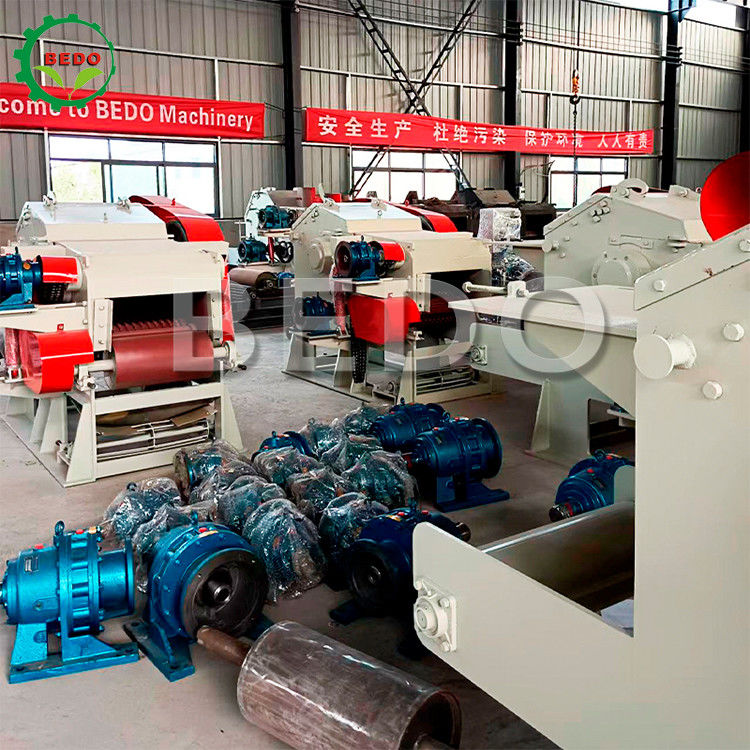 55KW 590rpm ماشین شکن چوب تجاری نوع طبل شیپر تراشنده سنگین