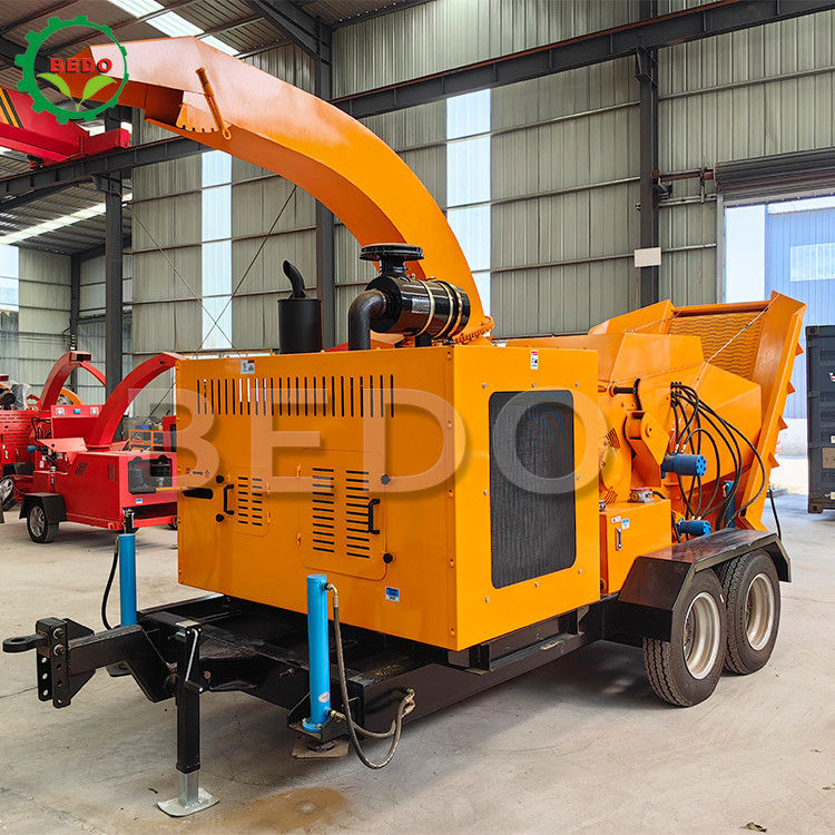 Strong Power Self-Feeding Garden Waste Leaves Tree Branch Shredder Machine