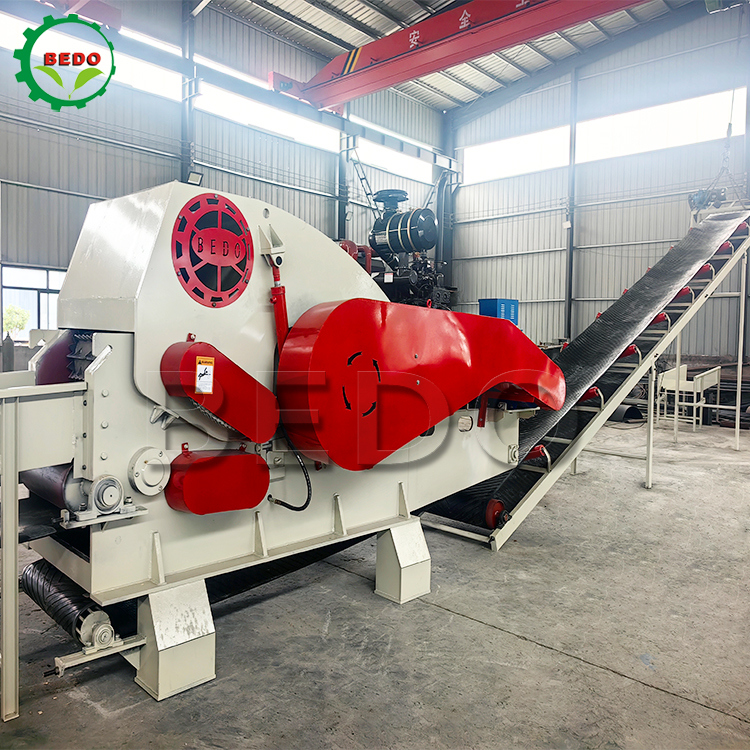 کوکوت شیل هسک ماشین برش چوب دیزل موبایل 55HP برای اندونزی زغال سنگ و کوکس
